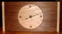 a walnut and hickory clock